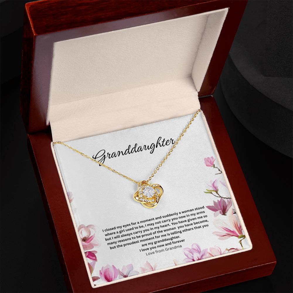 Granddaughter-Love Knot Necklace