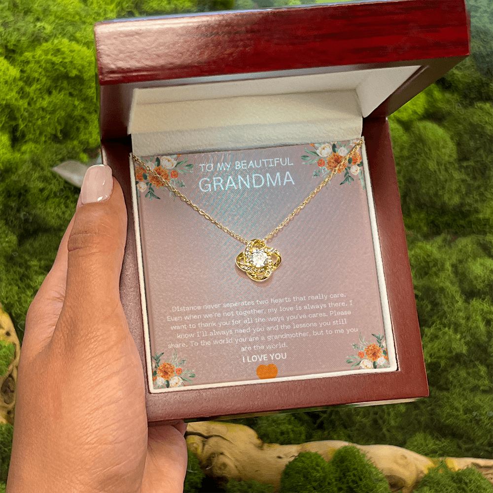 To my Beautiful Grandma-Love Knot Necklace