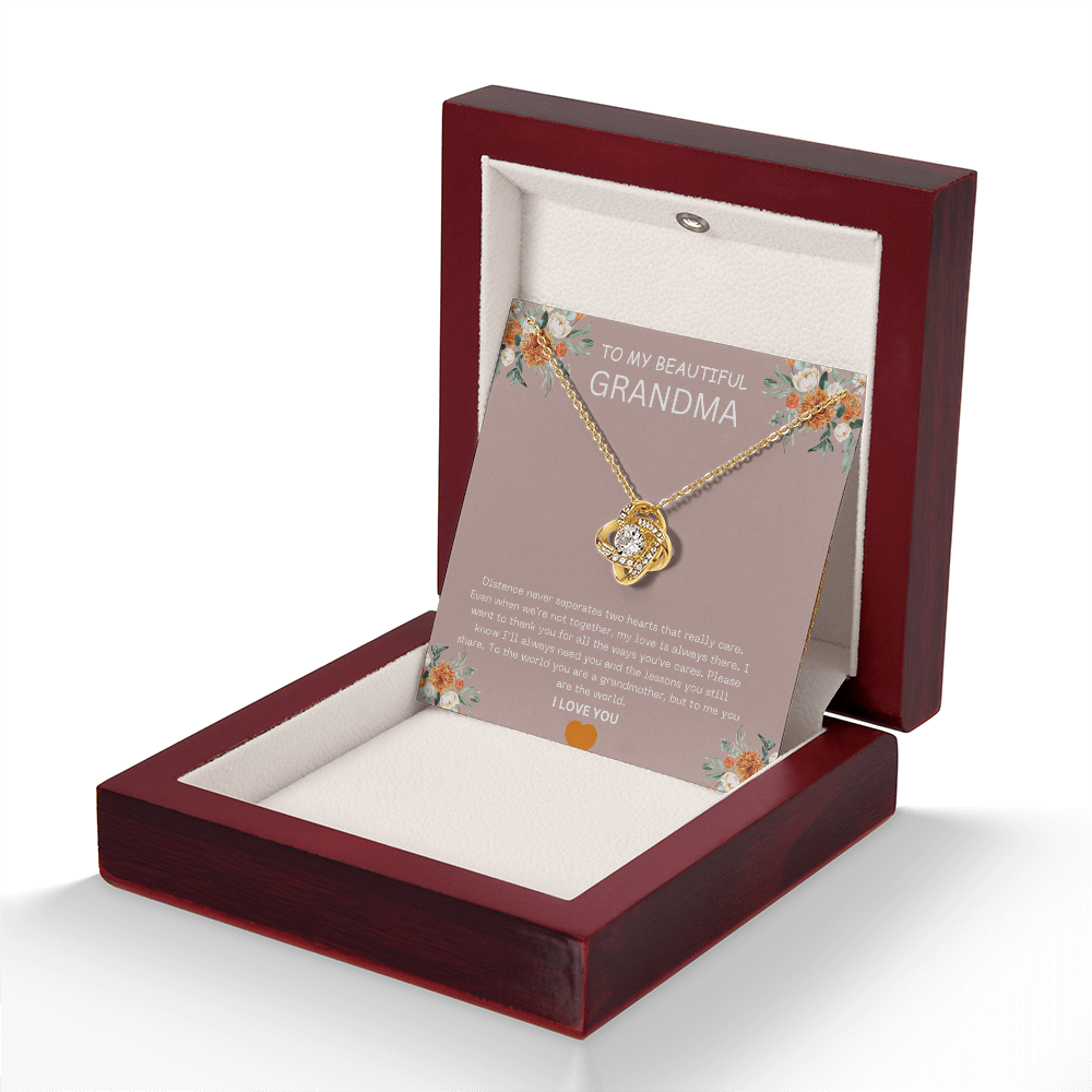 To my Beautiful Grandma-Love Knot Necklace