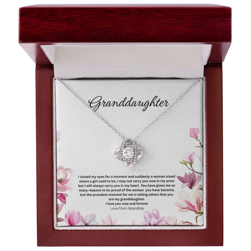 Granddaughter-Love Knot Necklace