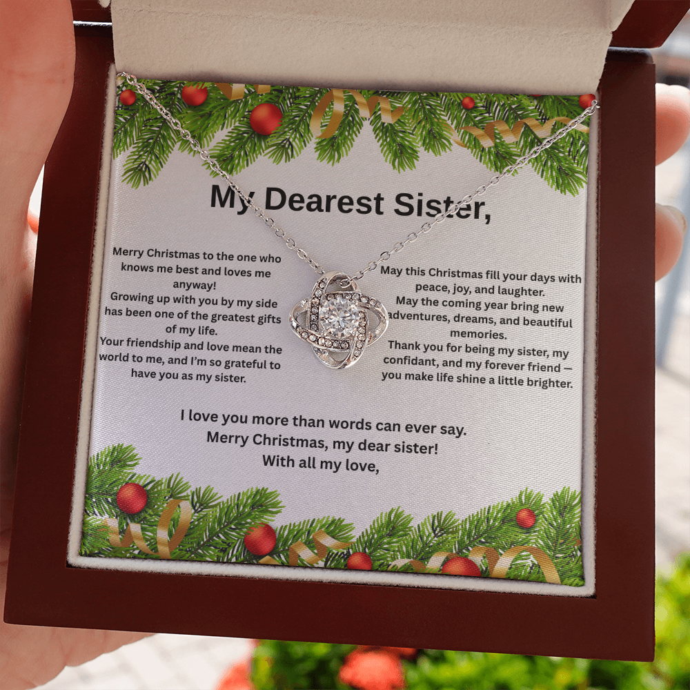 My Dearest Sister Love Knot Necklace