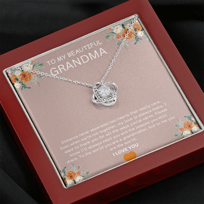 To my Beautiful Grandma-Love Knot Necklace