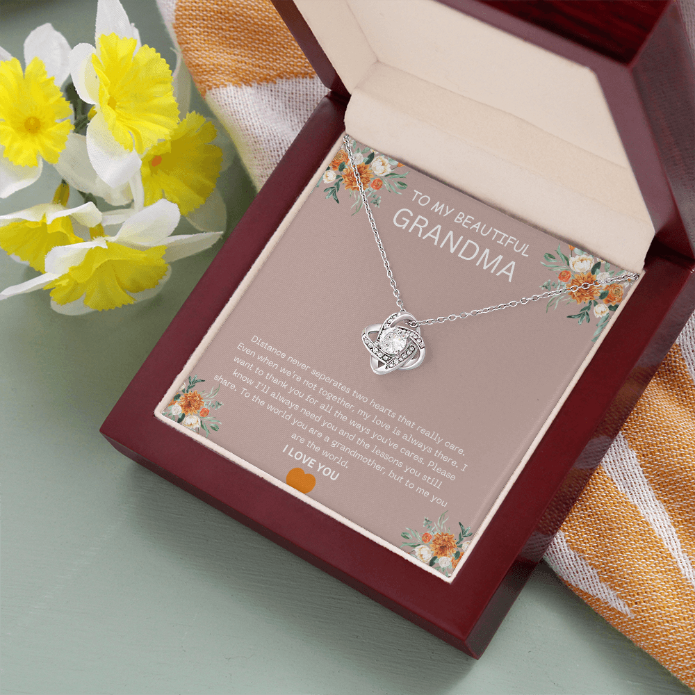 To my Beautiful Grandma-Love Knot Necklace