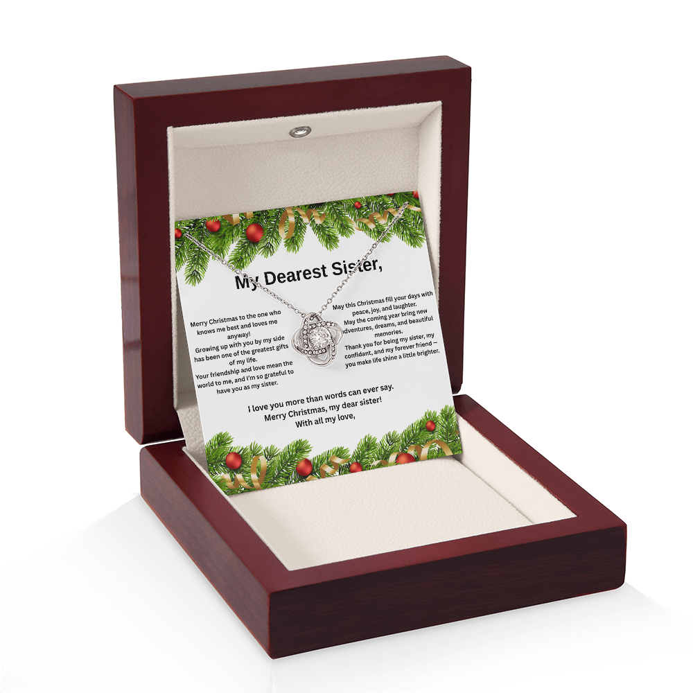 My Dearest Sister Love Knot Necklace