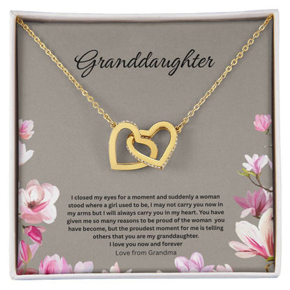Granddaughter  Interlocking Hearts necklace