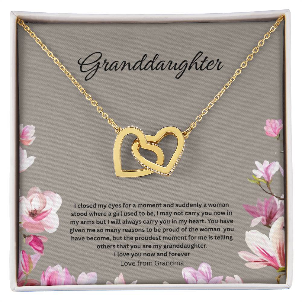 Granddaughter  Interlocking Hearts necklace