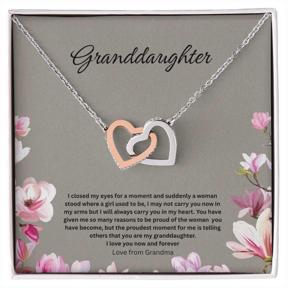 Granddaughter  Interlocking Hearts necklace