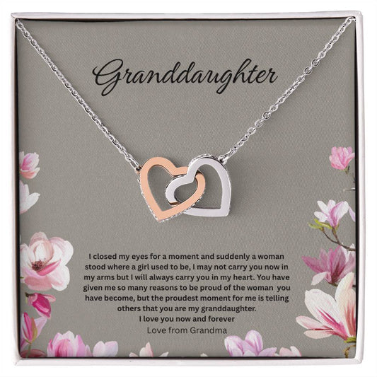 Granddaughter  Interlocking Hearts necklace