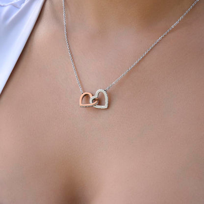 Little Sister Necklace Interlocking Hearts