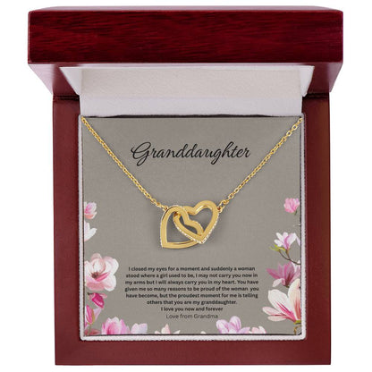 Granddaughter  Interlocking Hearts necklace