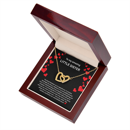 Little Sister Necklace Interlocking Hearts