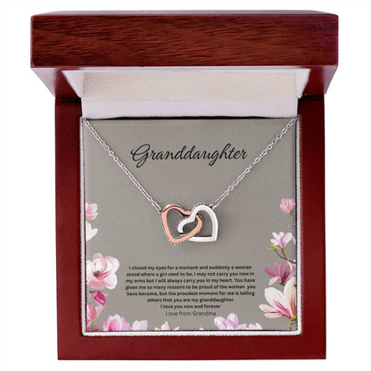 Granddaughter  Interlocking Hearts necklace