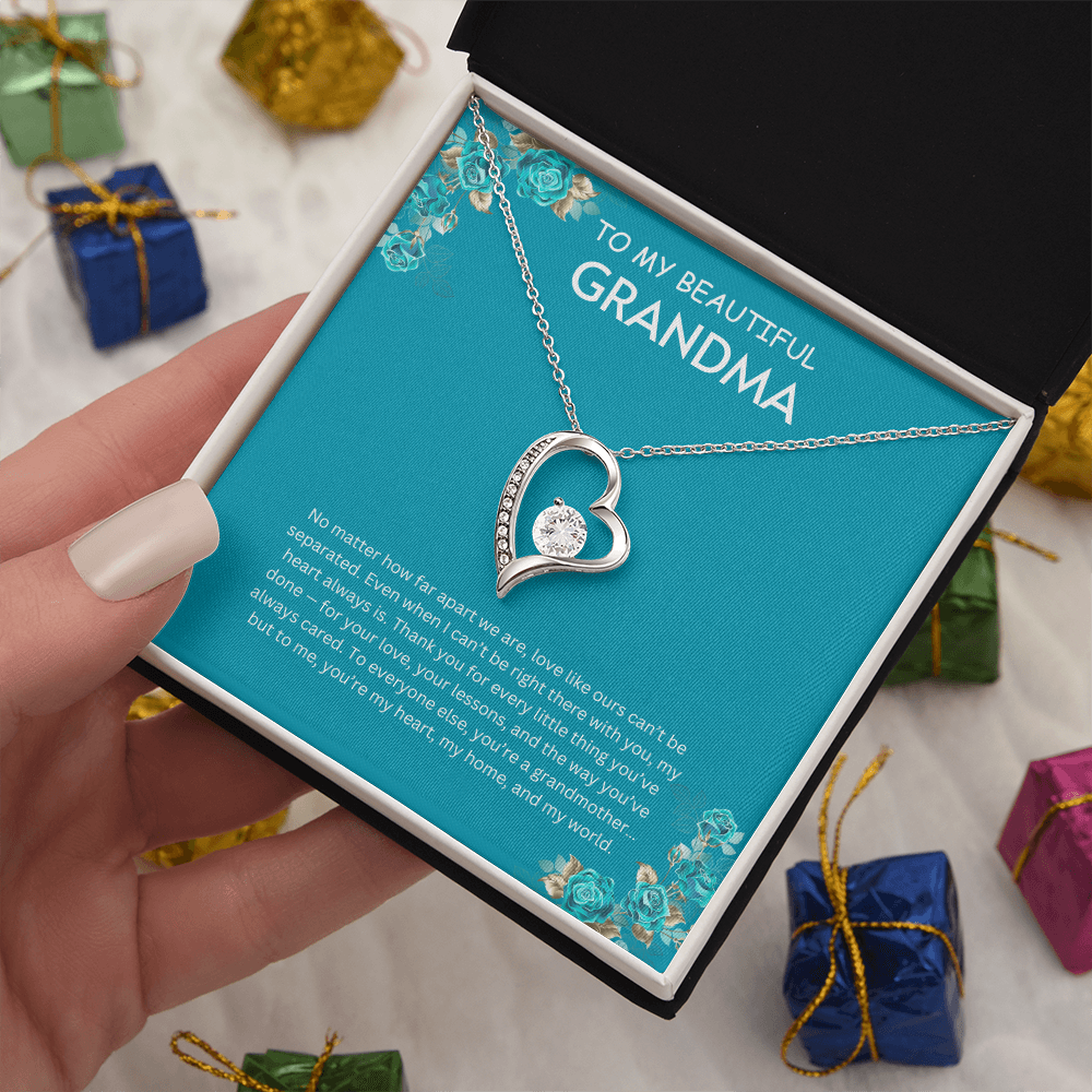 To My Beautiful Grandmother-Forever Love Necklace