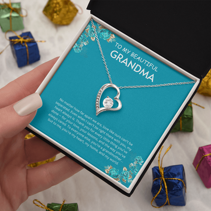To My Beautiful Grandmother-Forever Love Necklace