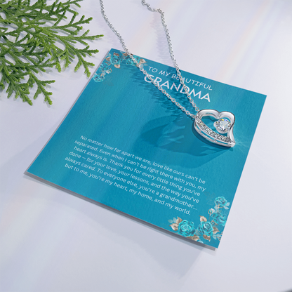 To My Beautiful Grandmother-Forever Love Necklace