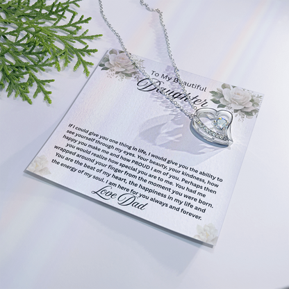 To My Beautiful Daughter-Forever Love Necklace
