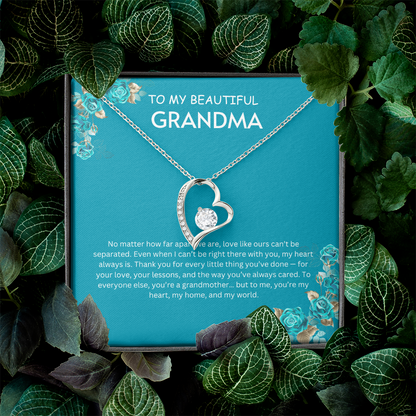 To My Beautiful Grandmother-Forever Love Necklace