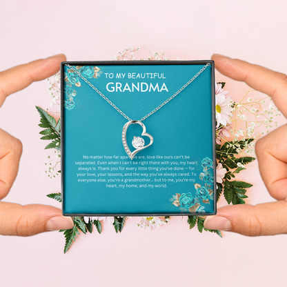 To My Beautiful Grandmother-Forever Love Necklace