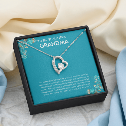 To My Beautiful Grandmother-Forever Love Necklace