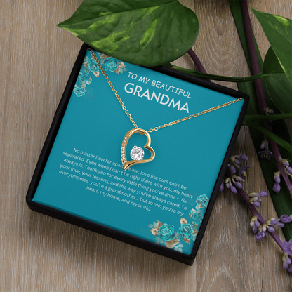 To My Beautiful Grandmother-Forever Love Necklace