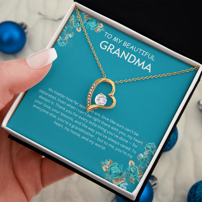 To My Beautiful Grandmother-Forever Love Necklace