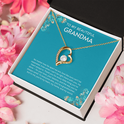 To My Beautiful Grandmother-Forever Love Necklace