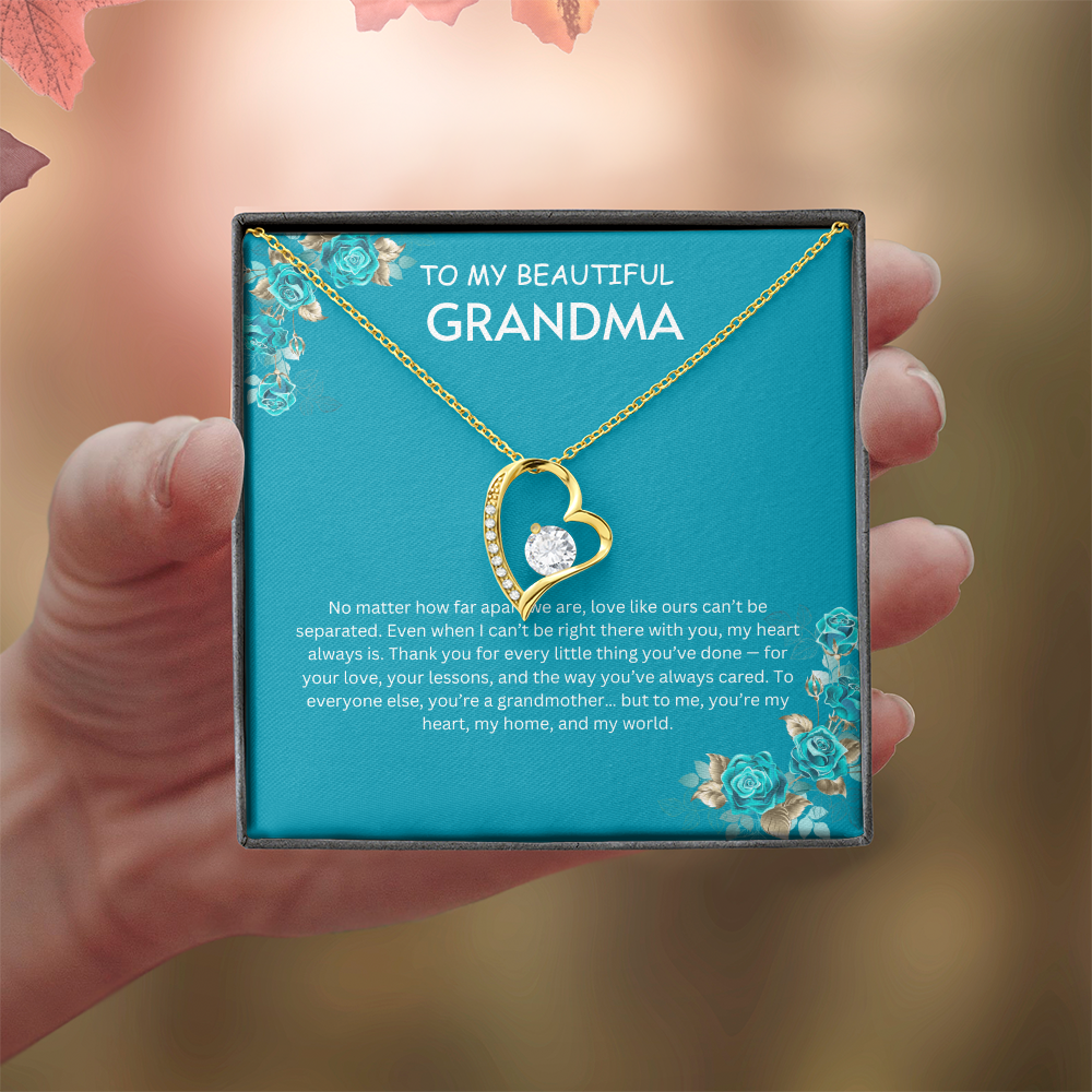 To My Beautiful Grandmother-Forever Love Necklace