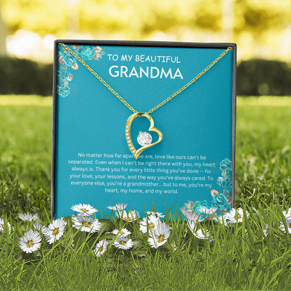 To My Beautiful Grandmother-Forever Love Necklace