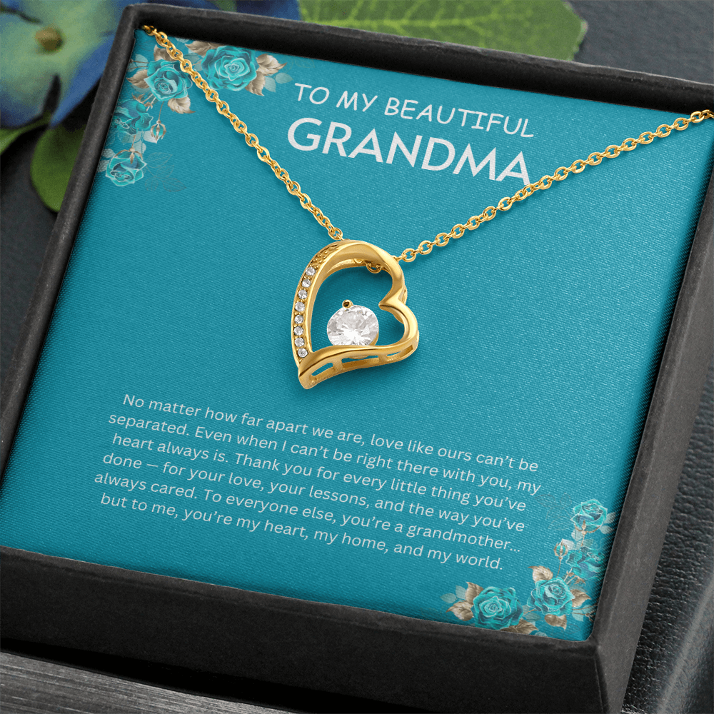 To My Beautiful Grandmother-Forever Love Necklace