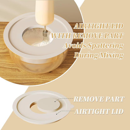 ✨ Premium Nesting Mixing Bowls Set with Airtight Lids & Grater Attachments