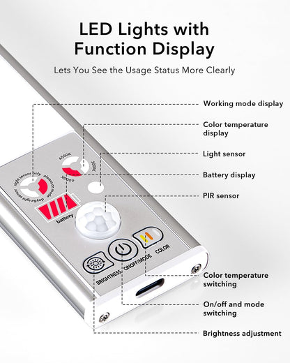 GlowTrack™ Smart Light – Motion-Activated LED Bar with Adjustable Brightness