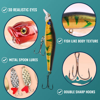 Fishing Lure Advent Calendar – 24 Days of Surprise Lures for Fishermen & Perfect Christmas Gift for Dad