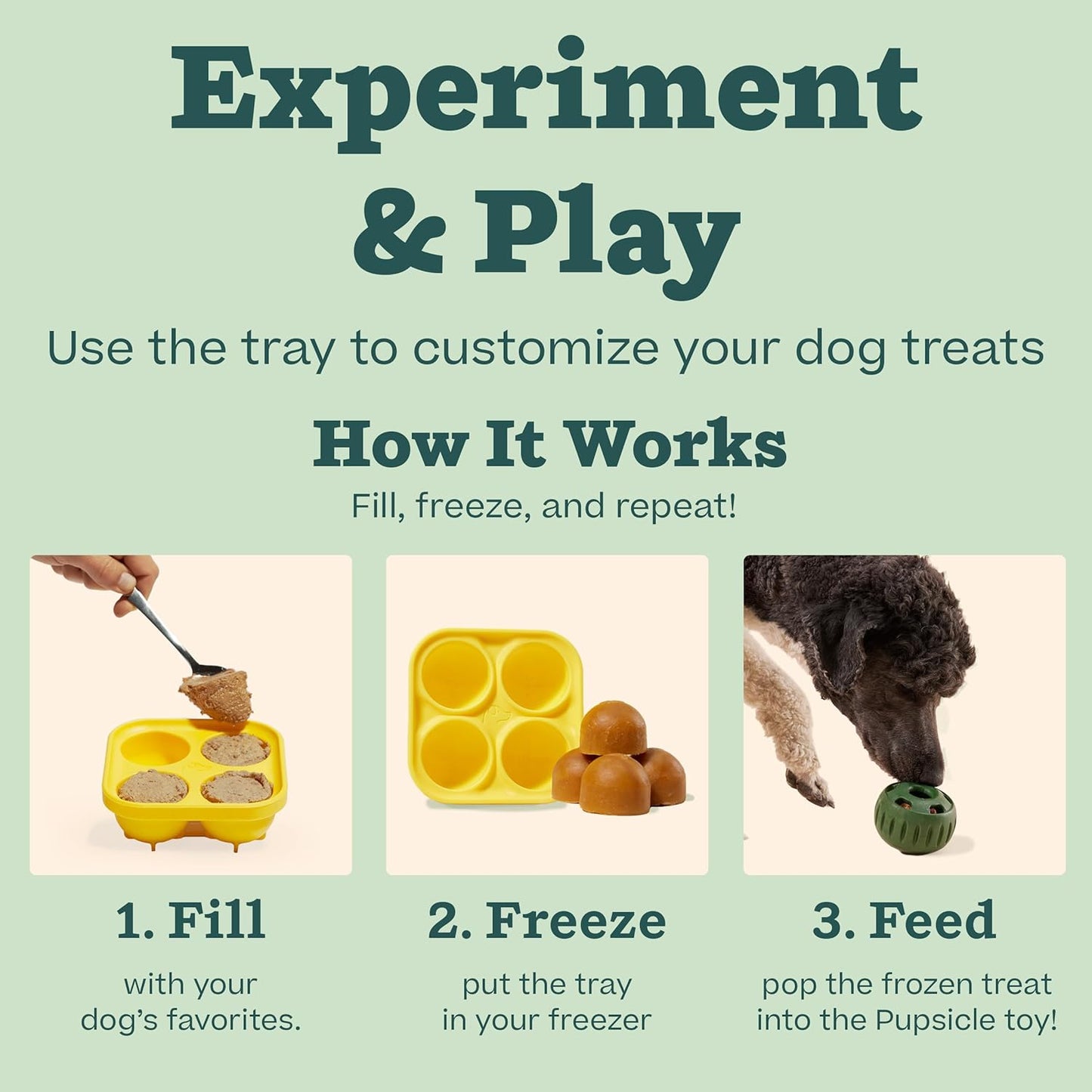 Pupsicle Toy + Freezer Tray Bundle
