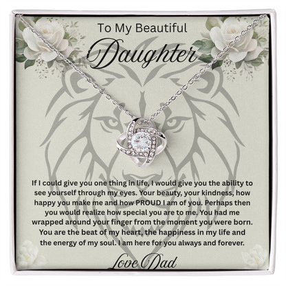 To My Beautiful daughter Necklace